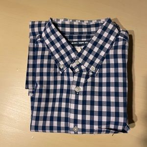 Blue and White Casual Button Shirt